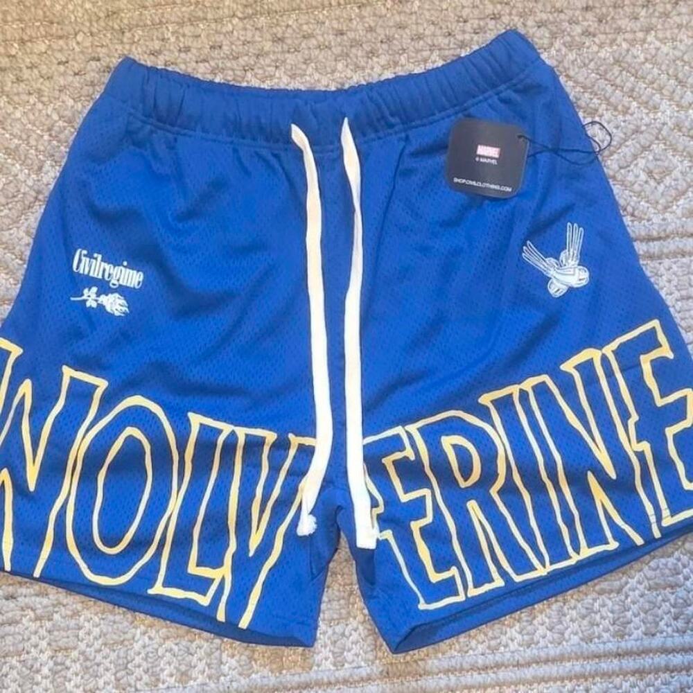 Civil Regime x Marvel Wolverine Mesh Shorts Small NWT